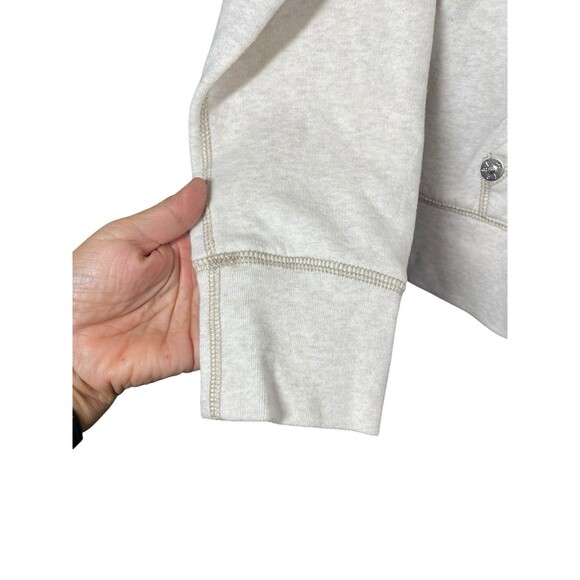 True Religion Classic Hoodie Mens Medium Ivory Full Zip Sweatshirt World Tour - Picture 5 of 12